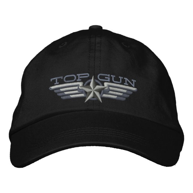 Good Star Badge Pilot Wings Embroidered Baseball Hat (Front)