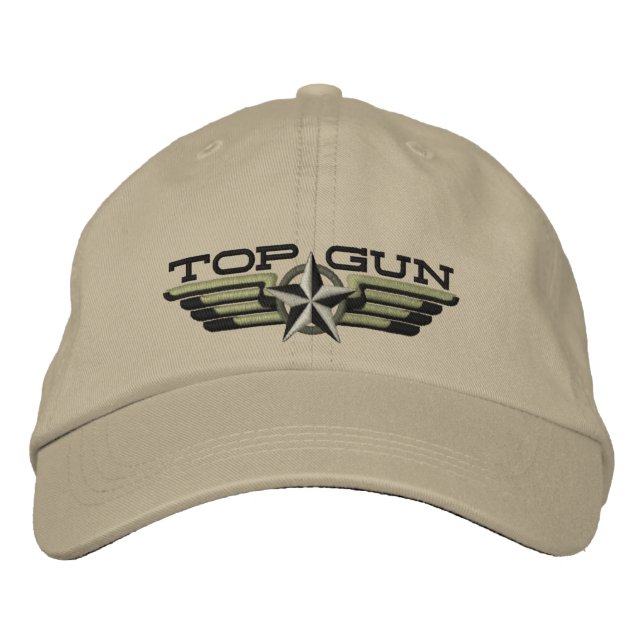 Good Star Badge Pilot Wings Embroidered Baseball Hat (Front)