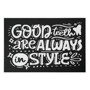 Good Teeth Are Always In Style Faux Canvas Print