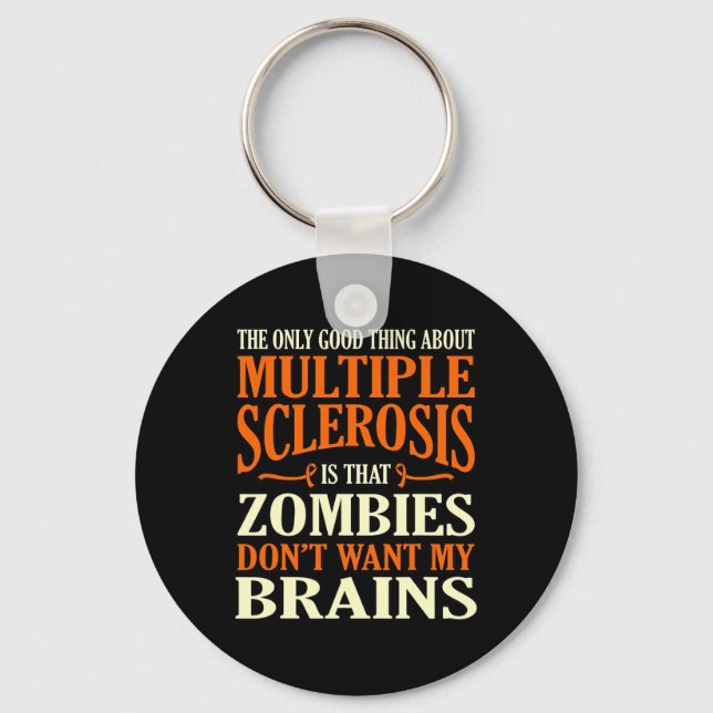 Good Thing About Multiple Sclerosis Awareness Grap Keychain (Front)
