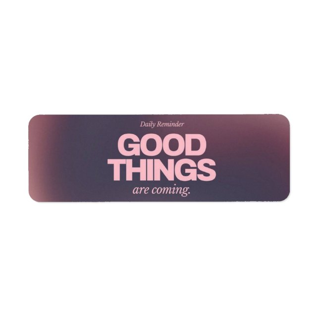 Good things 2 label (Front)
