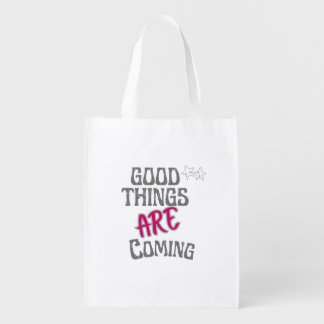 Good Things Are Coming Aesthetic Grocery Bags