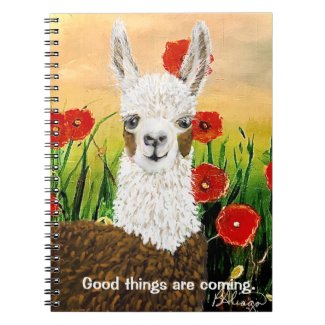 Good Things Are Coming Mama Llama Notebook