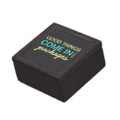 Good Things Come in Small Packages - Blue & Yellow Gift Box (Side)