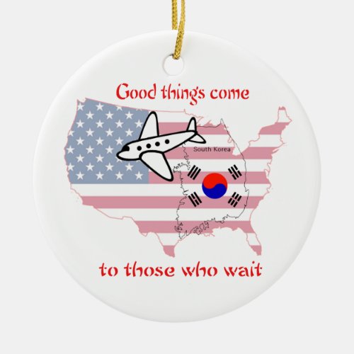 Good Things Come _ Korean Adoption Ceramic Ornament
