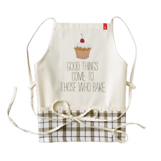 Good things come to those who bake funny humor zazzle HEART apron
