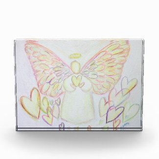Good Things Guardian Angel Art Custom Paperweight Acrylic Award