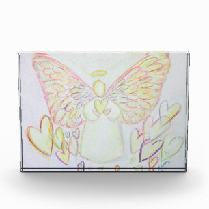 Good Things Guardian Angel Art Custom Paperweight Acrylic Award