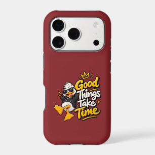 Good Things Take Time Funny Cool Duck T-Shirt Desi iPhone 17 Pro Case