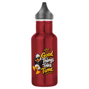 Good Things Take Time Funny Cool Duck T-Shirt Desi Stainless Steel Water Bottle