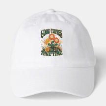 Good Things Take Time Retro Floral Boho