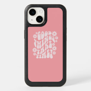 Good Things Take Time Retro Flowers OtterBox iPhone 14 Case