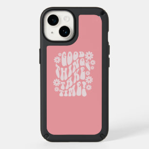 Good Things Take Time Retro Flowers Speck iPhone 14 Case