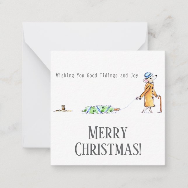 Good tidings and Joy Note Card (Front)