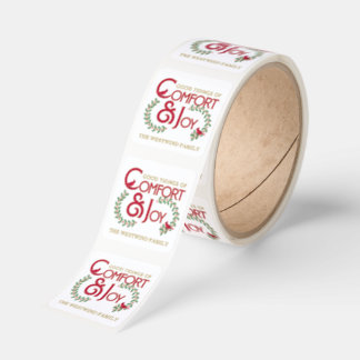 Good Tidings of Comfort and Joy Christmas Square Sticker