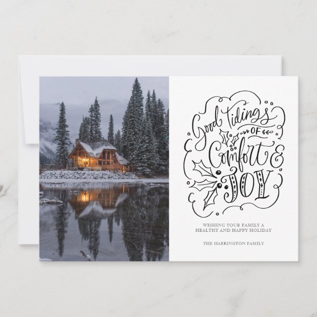 Good Tidings Of Comfort And Joy Holiday Card (Front)