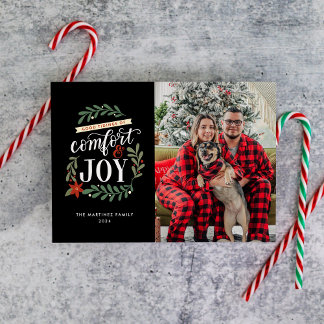 Good Tidings of Comfort and Joy Photo Holiday Card