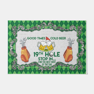Good Time Cold Beer Funny Mat, Golfing Doormat