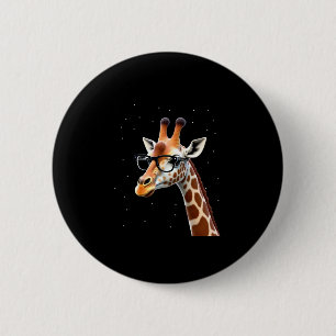 Good Time Hipster Giraffe T-Shirt Men's Women's Ch Button