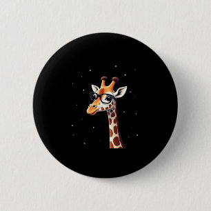 Good Time Hipster Giraffe T-Shirt Men's Women's Ch Button