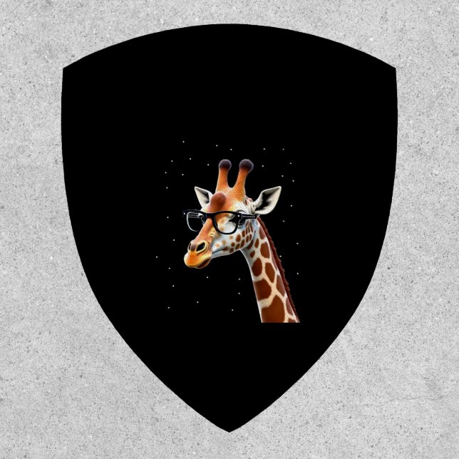 Good Time Hipster Giraffe T-Shirt Men's Women's Ch Patch (Front)