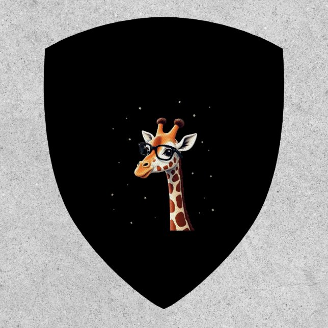 Good Time Hipster Giraffe T-Shirt Men's Women's Ch Patch (Front)