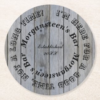 Good Time Wood Look Bar or Man Cave Name