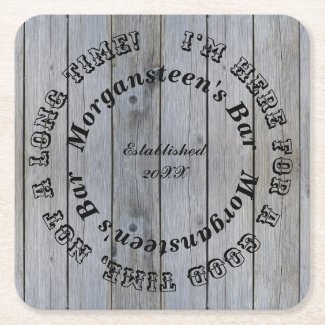 Good Time Wood Look Bar or Man Cave Name