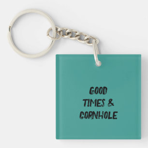 Good Times & Cornhole 🌽 Keychain