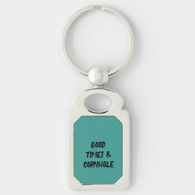 Good Times & Cornhole 🌽 Keychain (Front)