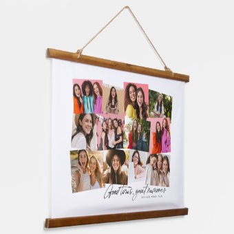 Good times great memories 12 photo collage cool hanging tapestry | Zazzle