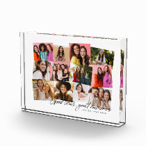 Good times great memories 12 photo collage display block