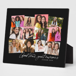 Good times great memories black 12 photo collage plaque