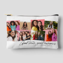 Good times great memories fun photo collage accessory pouch