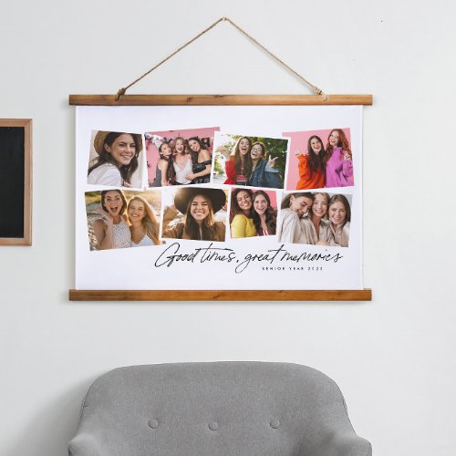 Good times great memories fun photo collage hanging tapestry