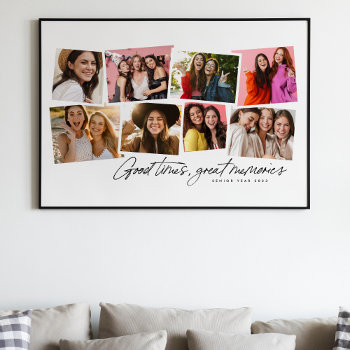 Good Times Great Memories Fun Photo Collage Poster by LeaDelaverisDesign at Zazzle