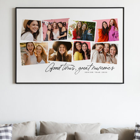 Good Times Great Memories Fun Photo Collage Poster