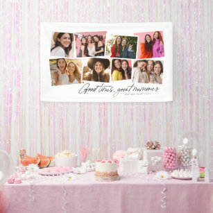 Good times great memories fun photo collage poster banner
