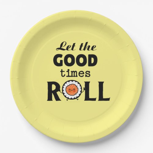 Good times roll kawaii sushi paper plates