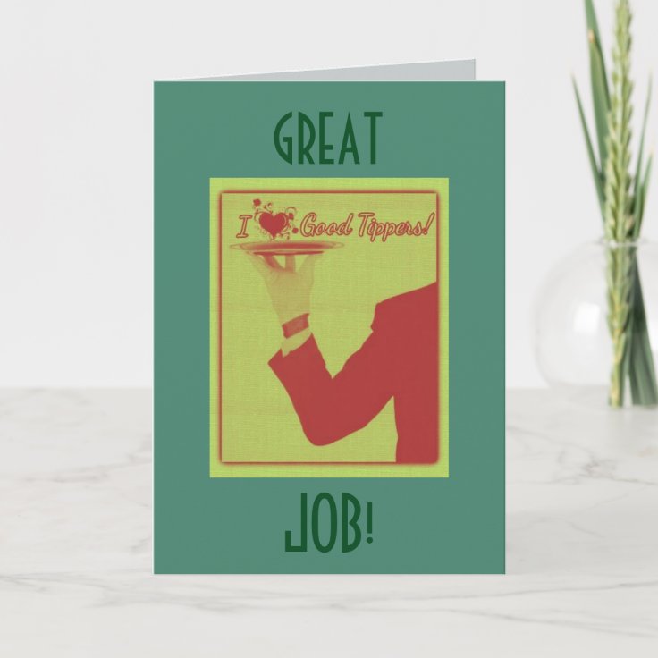 Good Tippers Thank You card for servers. | Zazzle