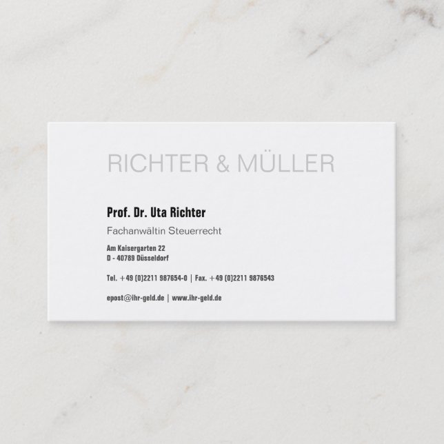 Good to read, professional Business Cards (Front)
