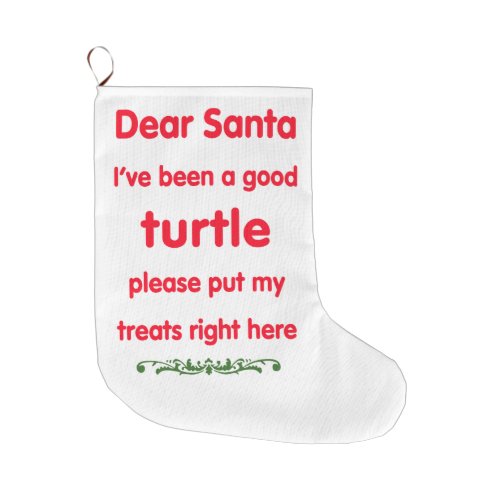 good turtle large christmas stocking