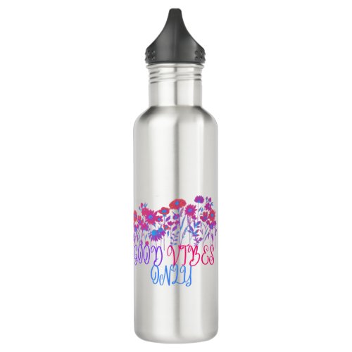 GOOD VIBE gift for her positive quotes present  Stainless Steel Water Bottle