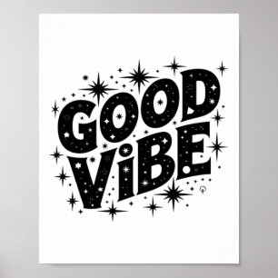 Good Vibe Stars Sticker  Poster