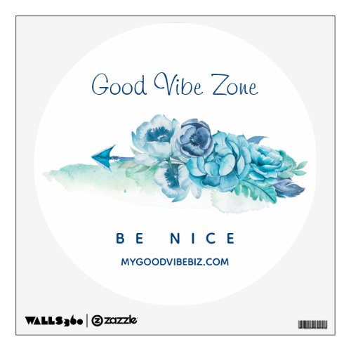  GOOD VIBE ZONE Boho Floral Flower Wall Decal