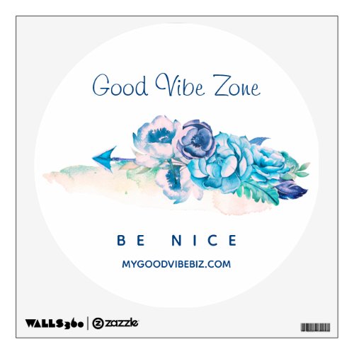  GOOD VIBE ZONE Boho Flower Floral Wall Decal