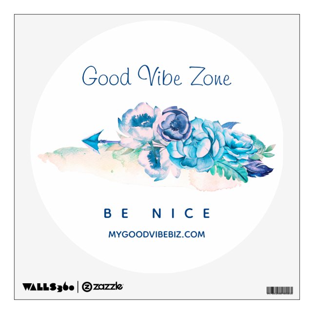 *~* GOOD VIBE ZONE Boho Flower Floral Wall Decal (Front)