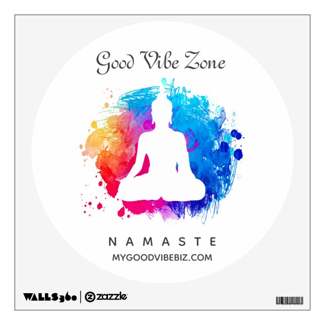 *~* GOOD VIBE ZONE Bold Buddha  Wall Decal (Front)