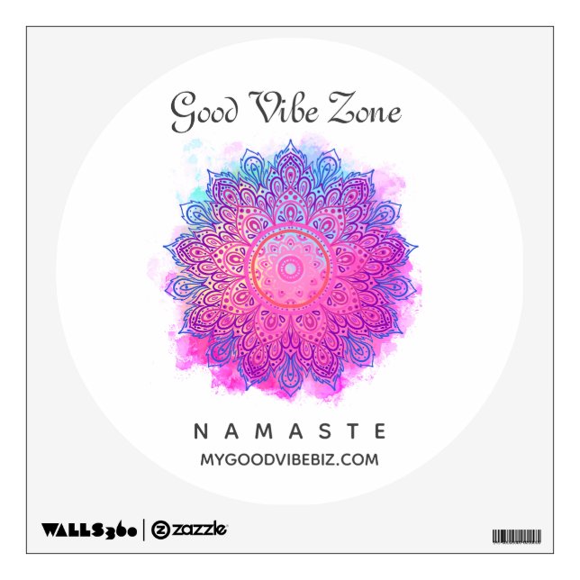 *~* GOOD VIBE ZONE Bold Mandala Zen Wall Decal (Front)