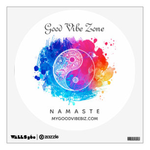 *~* GOOD VIBE ZONE Bold Yin Yang Hamsa Wall Decal